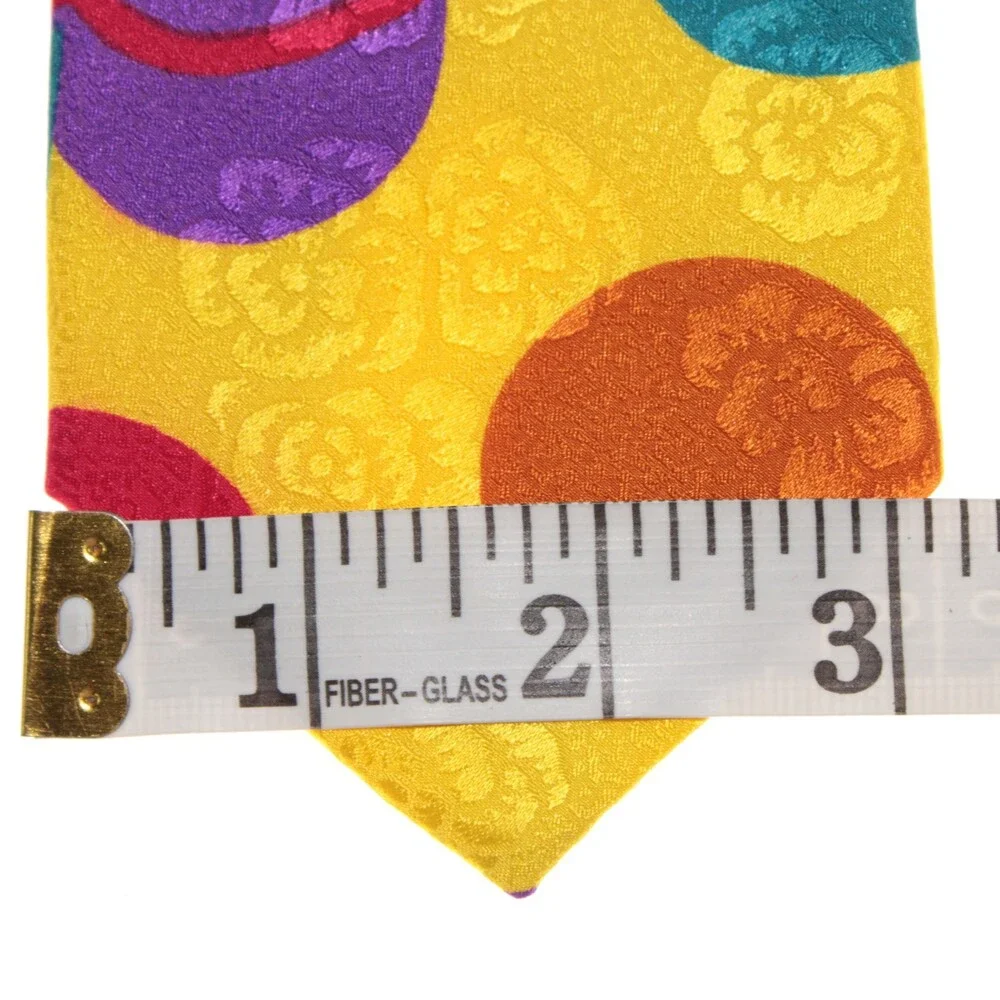 Italo Ferretti NWT Neck Tie in Multicolor Polka Dots & Floral Print 100% Silk